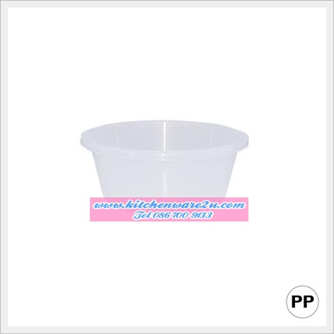 P04960 กะละมังกลม (35*35*13 cm) 8 ลิตร เกรดเอ อย่างหนา คุณภาพดี สีขาว No.328 ราคาส่งต่อโหล : 12 ใบ