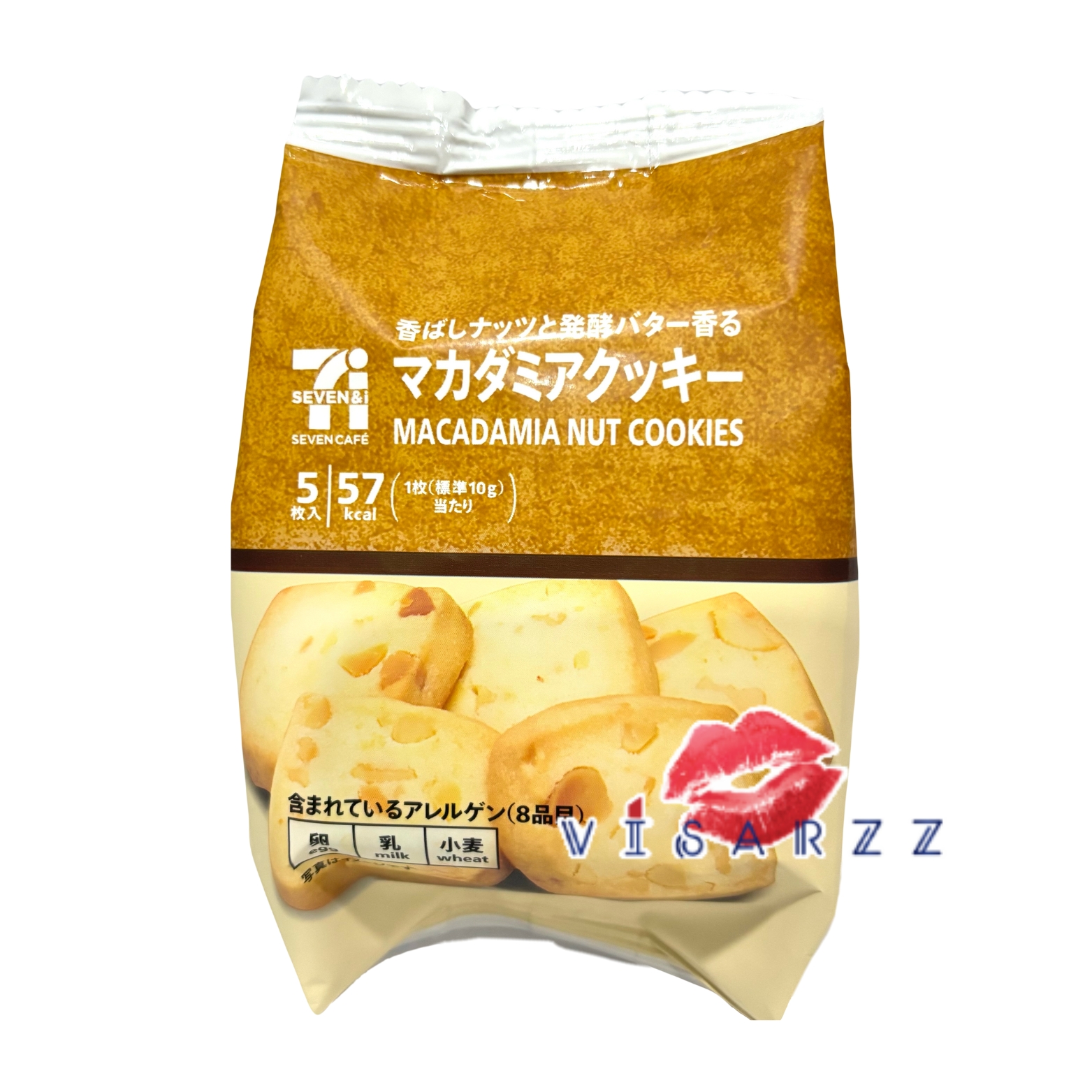 BBE.10/25 (White Choc) 7-11 Japan Macadamia Nuts Cookies 5g คุกกี้ไวท์ช็อกโกแลต แมคคาเดเมีย คุกกี้หอมนัว เคี้ยวเพลิน รสหวานของช็อกโกแลต มาพร้อมกับรสมัน ของถั่วแมคคาเดเมีย และรสชาดเค็ม ที่เติมเข้าไป อร่อยลงตัว หยุดทานไม่ได้เลย