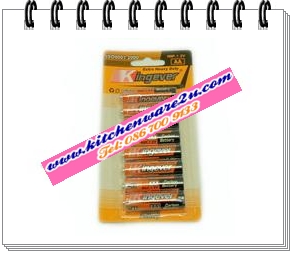 P03109 ถ่านสีส้ม kingever AA 1*8 ราคาส่งต่อ 1 กล่อง:12 แผง