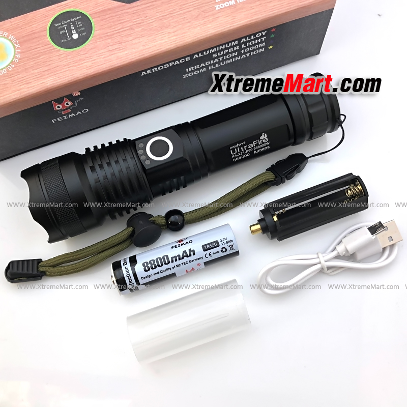ชุดเซตไฟฉายซูม Ultrafire FA-X71-P99 หลอด P90 2000LM แสงขาว 5 โหมด LED Zoom Flashlight (ชุดละ)