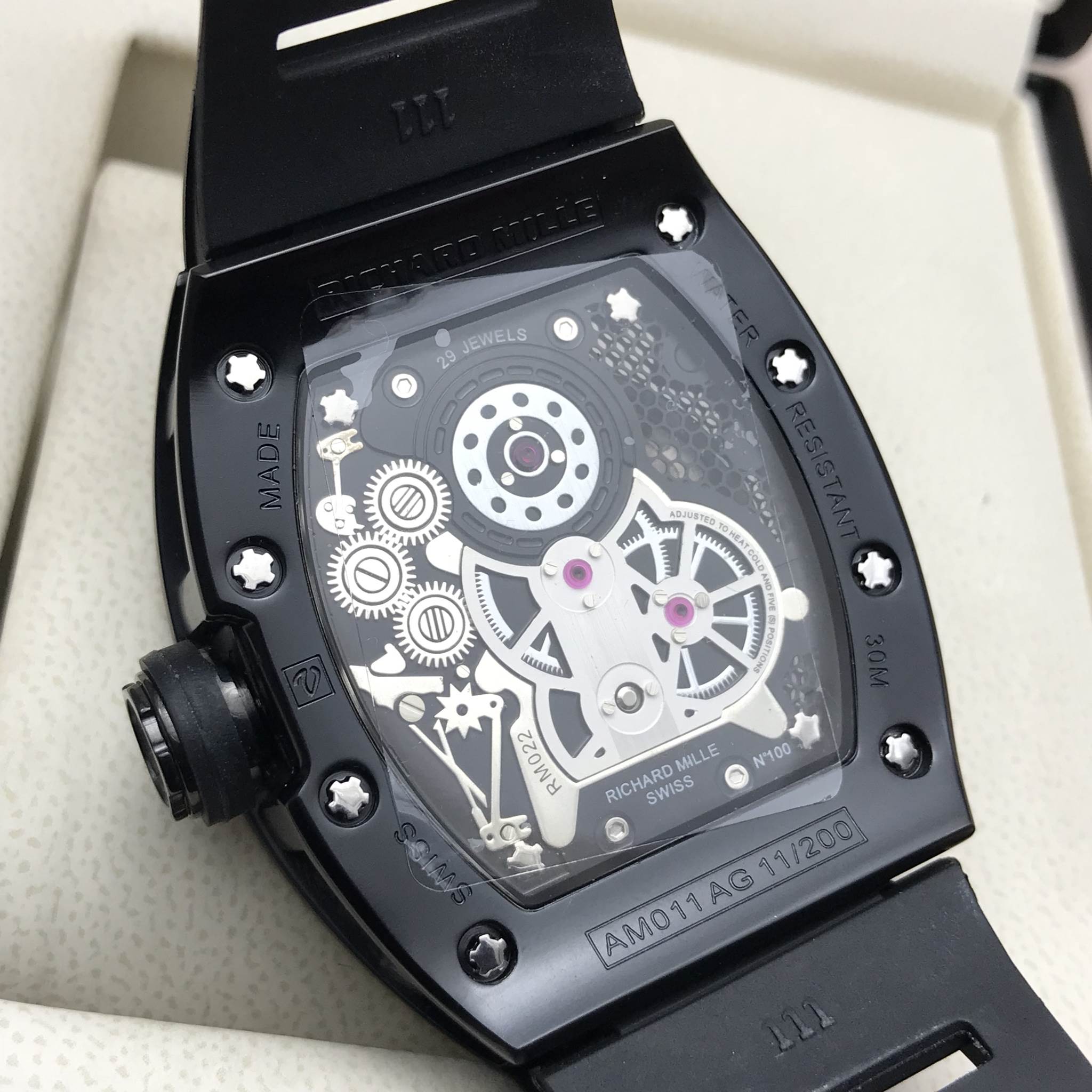 นาฬิกา Richard Mille RM022 - Tourbillon Aerodyne Dual Time Zone งาน Mirror Swiss