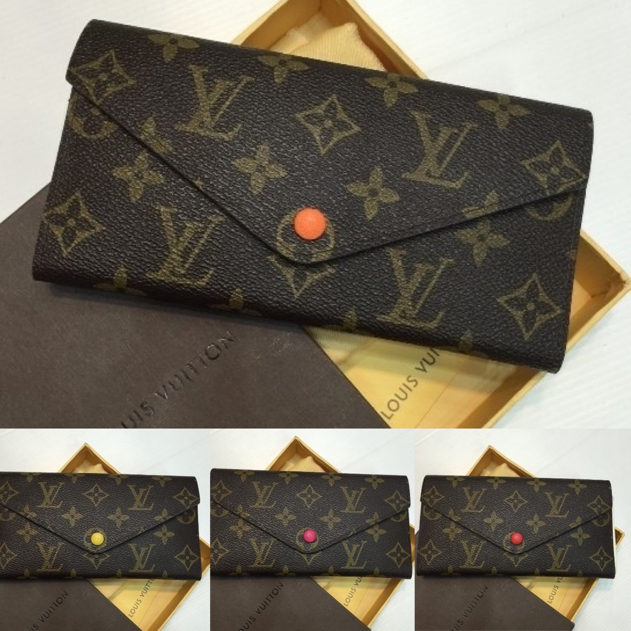 พร้อมส่ง กระเป๋าสตางค์ lv josephine wallet ใบยาว มีหลายสี