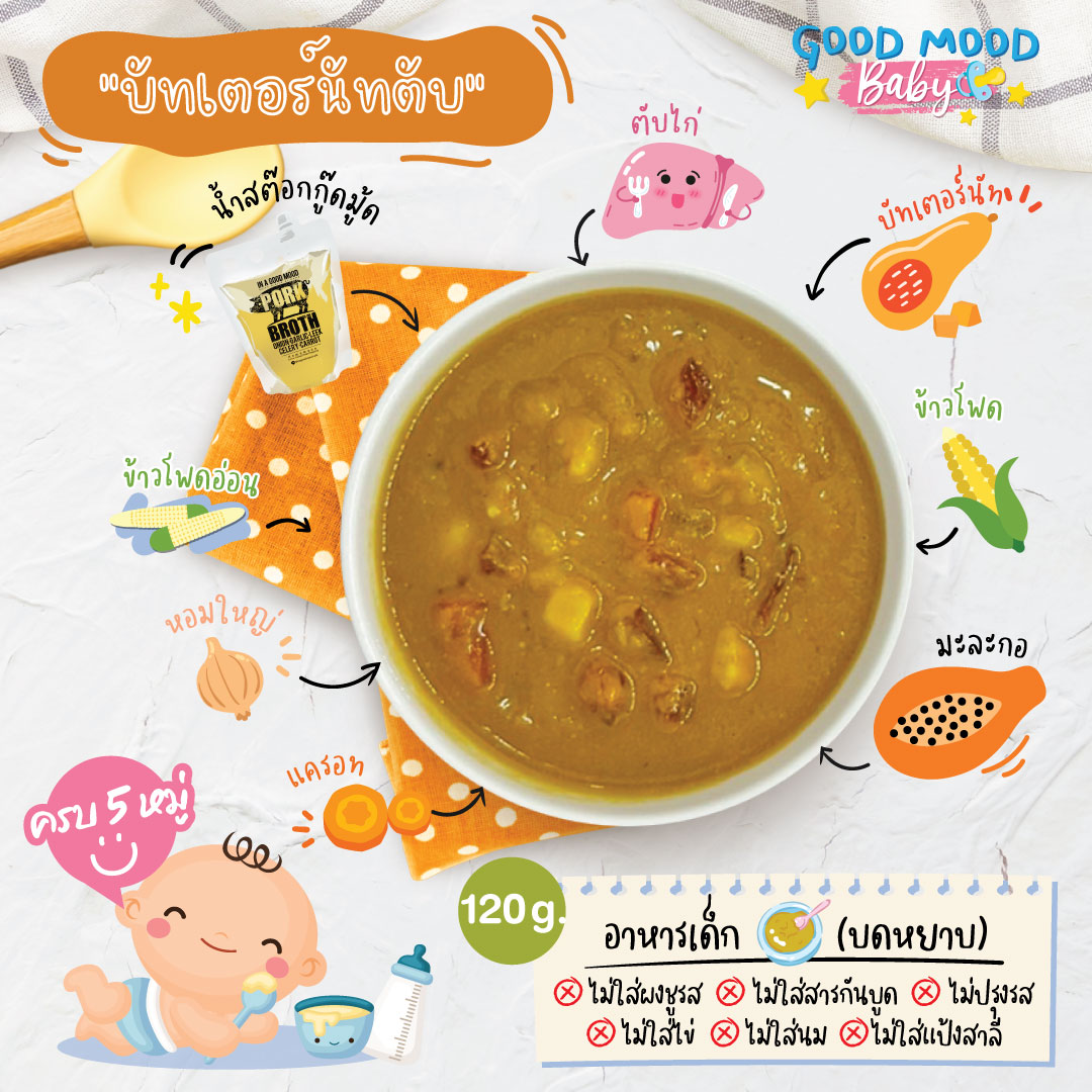อาหารเสริมบดหยาบ สูตรบัทเตอร์นัทตับ