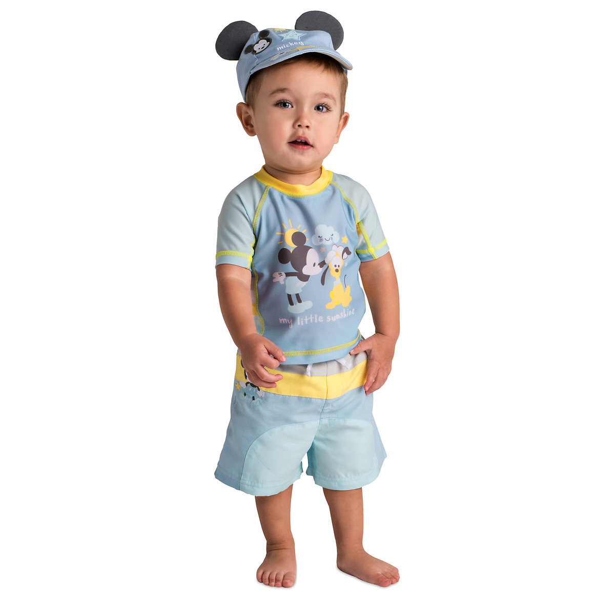 ชุดว่ายน้ำป้องกันรังสียูวีสำหรับทารกและเด็กเล็ก Disney Rash Guard & Swim Trunks for Baby (Mickey Mouse)