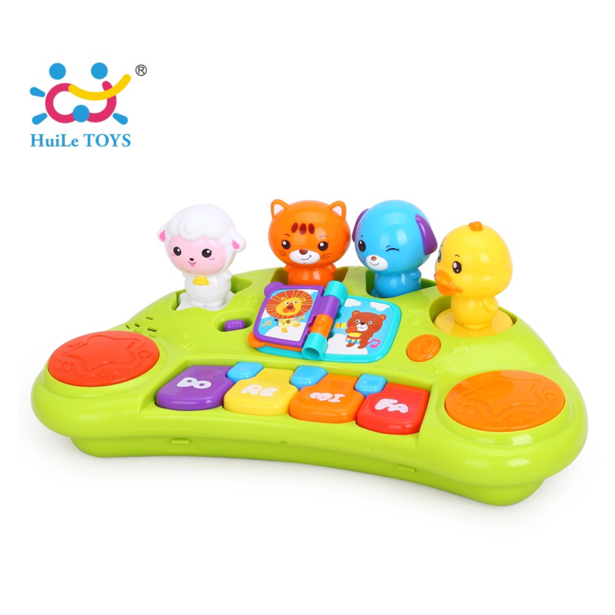 คีย์บอร์ดดนตรีพร้อมตุ๊กตาสัตว์แสนสนุก Huile Toys Funny Animal Keyboard