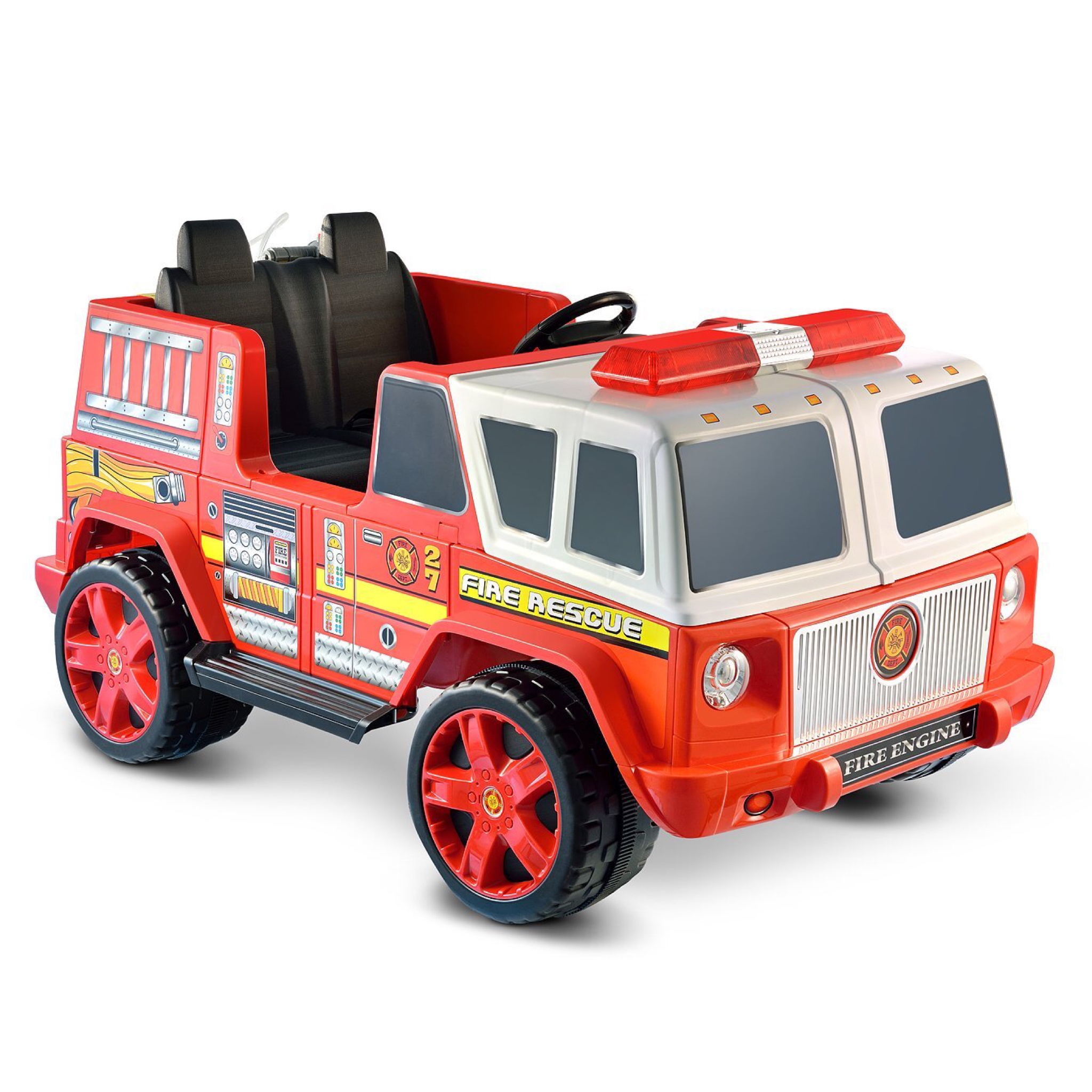 รถดับเพลิงแบตเตอรี่ Kid Motorz Fire Engine 2-Seater 12-Volt Ride-On