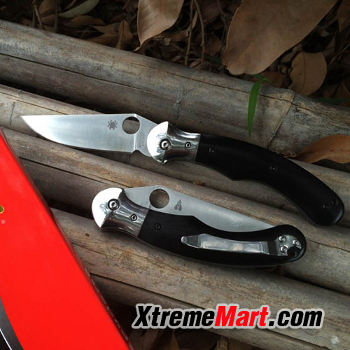 มีดพับ Spyderco Folding Knife Hungarian Ethnic Liner Camping knife (3.66" Satin) C173GP outdoor hunting knife