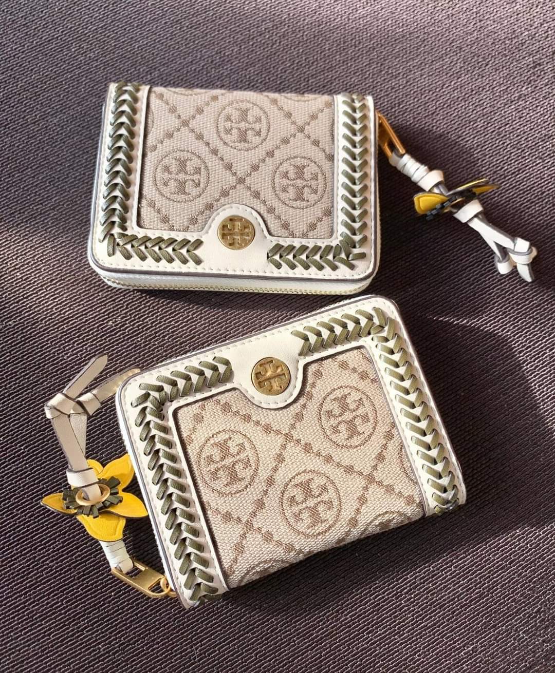 Tory Burch Short Wallet Leather Purses Elegant (แอดไลน์ก่อนสั่งซื้อ)