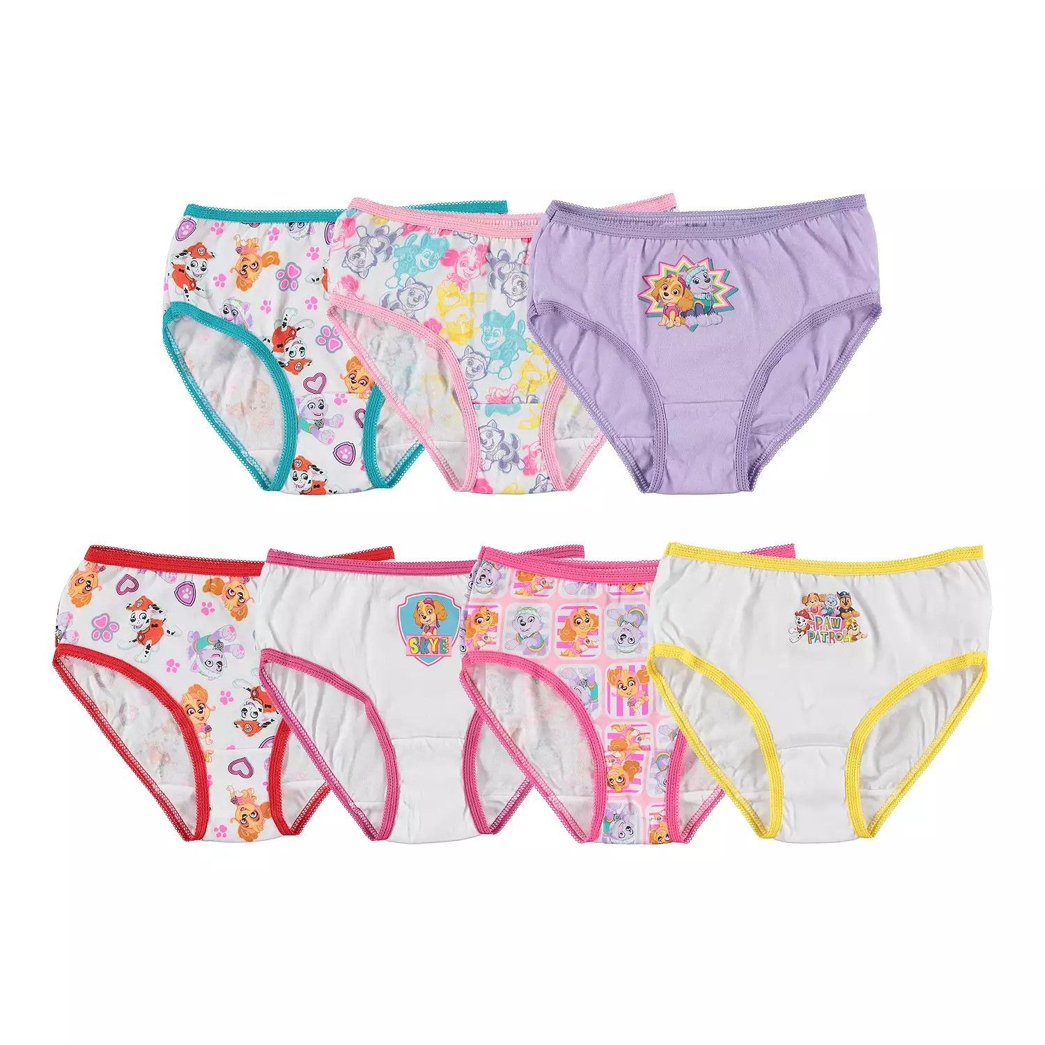 กางเกงชั้นในเด็กหญิง Paw Patrol Girls Briefs Underwear แพค 7 ตัว ไซส์ 4 และ 8 จากอเมริกา