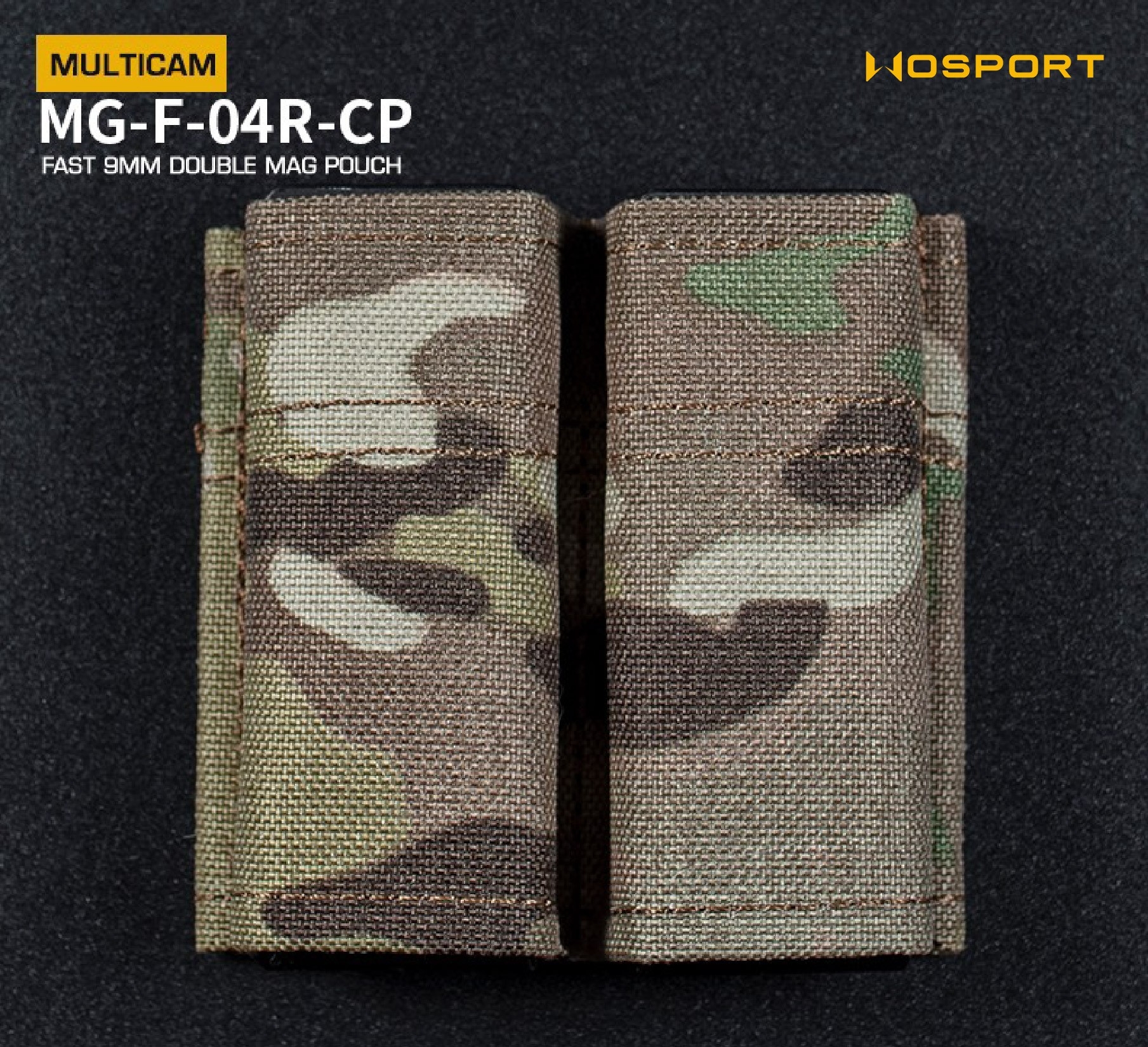 🇹🇭⫸ ซองแม็กกาซีนคู่ 9 mm. (Wosport) Fast 9 mm. Double Mag Pouch [ MG-F-04 ]