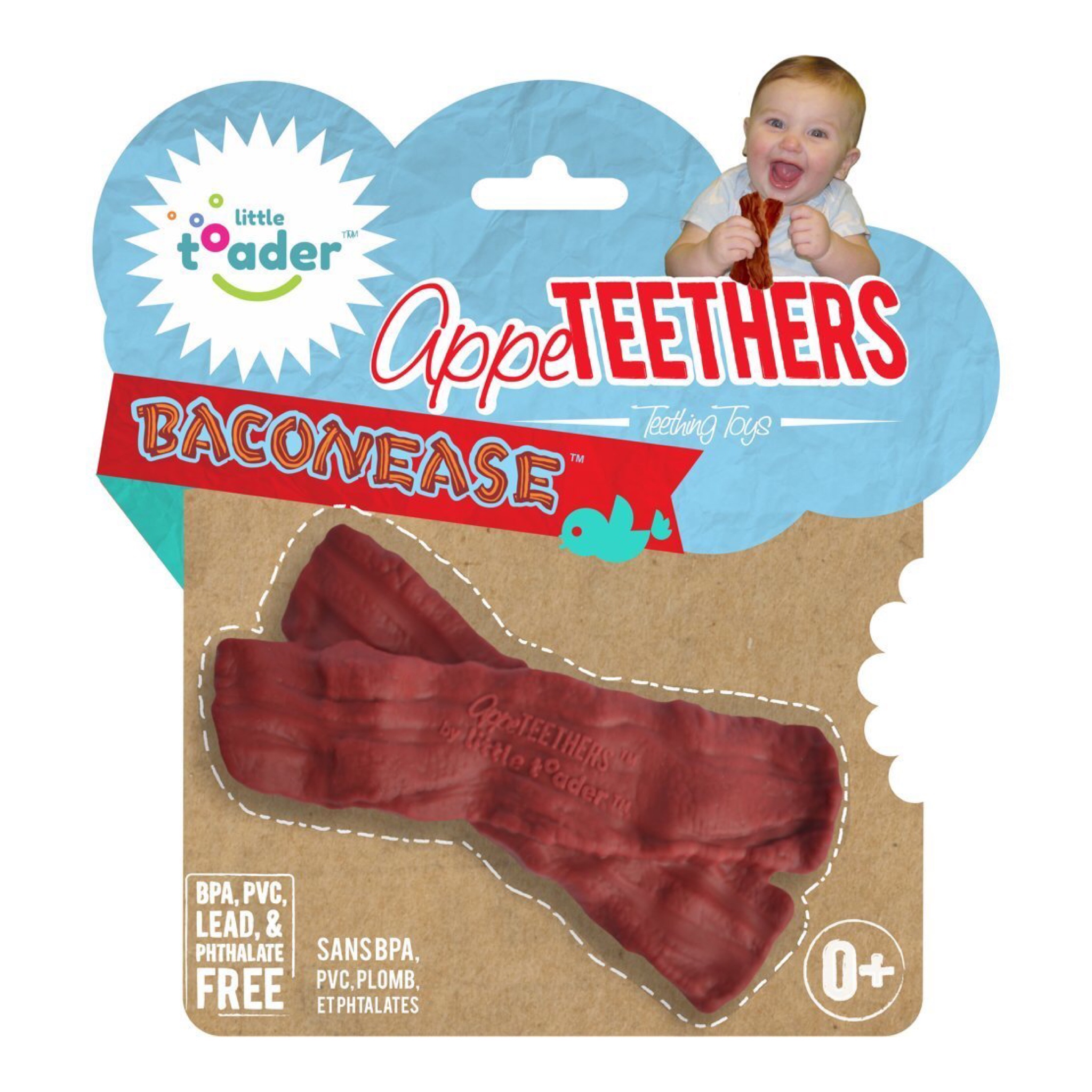 ยางกัดรูปทรงสุดฮา Little Toader Appe Teethers Teething Toys (Baconease)