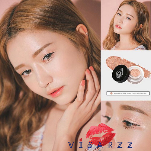 3CE Pot Eye Shadow 3g # Baby Latte วิ้งสีพีชชิมเมอร์ทอง กลิ๊ตเตอร์ทาตาเนื้อมูสนุ่ม ทาง่าย วิ้งจะไม่หลุดร่วงกระจาย เกาะผิวเปลือกตาโดยไม่แตกเป็นชั้นๆ