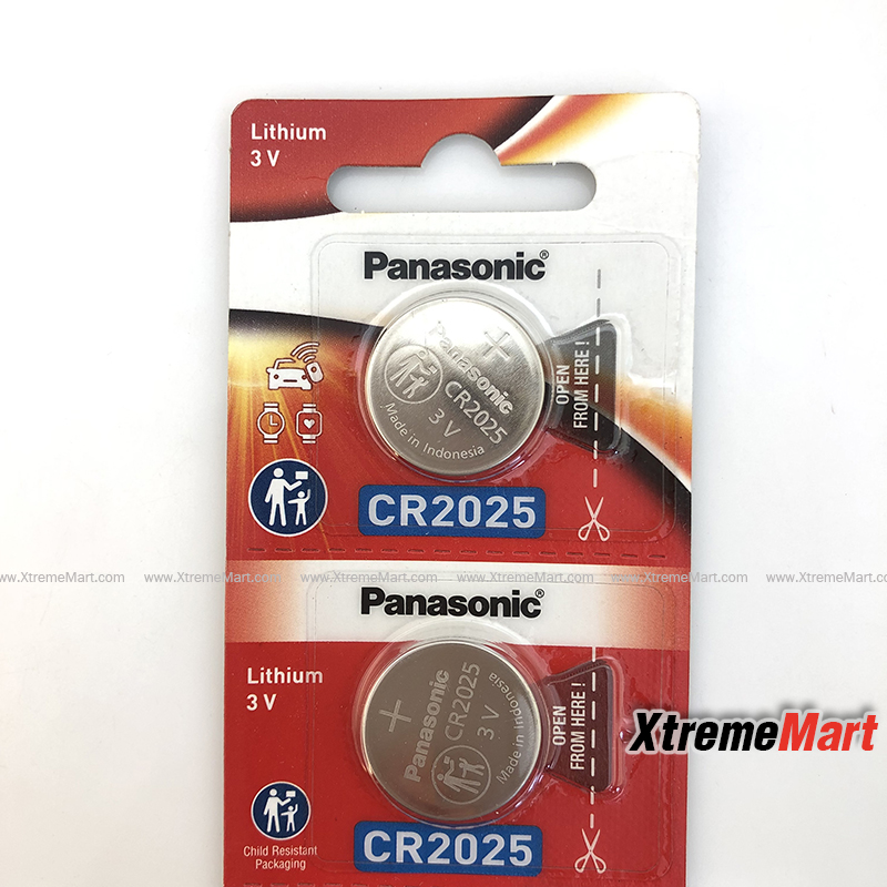 ถ่านกระดุม PANASONIC CR2025 3V Lithium Battery ของแท้ (ก้อนละ)