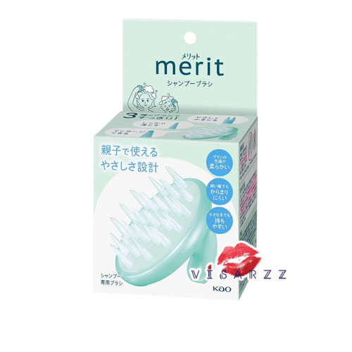 Kao Merit Hair Care Shampoo Brush แปรงสระผมซิลิโคนสุดนิ่ม เพื่อการสระผมที่สะอาดถึงรูขุมขน ลดความมัน ผมไม่พันกัน พร้อมกับนวดผ่อนคลายทุกครั้งที่สระผม