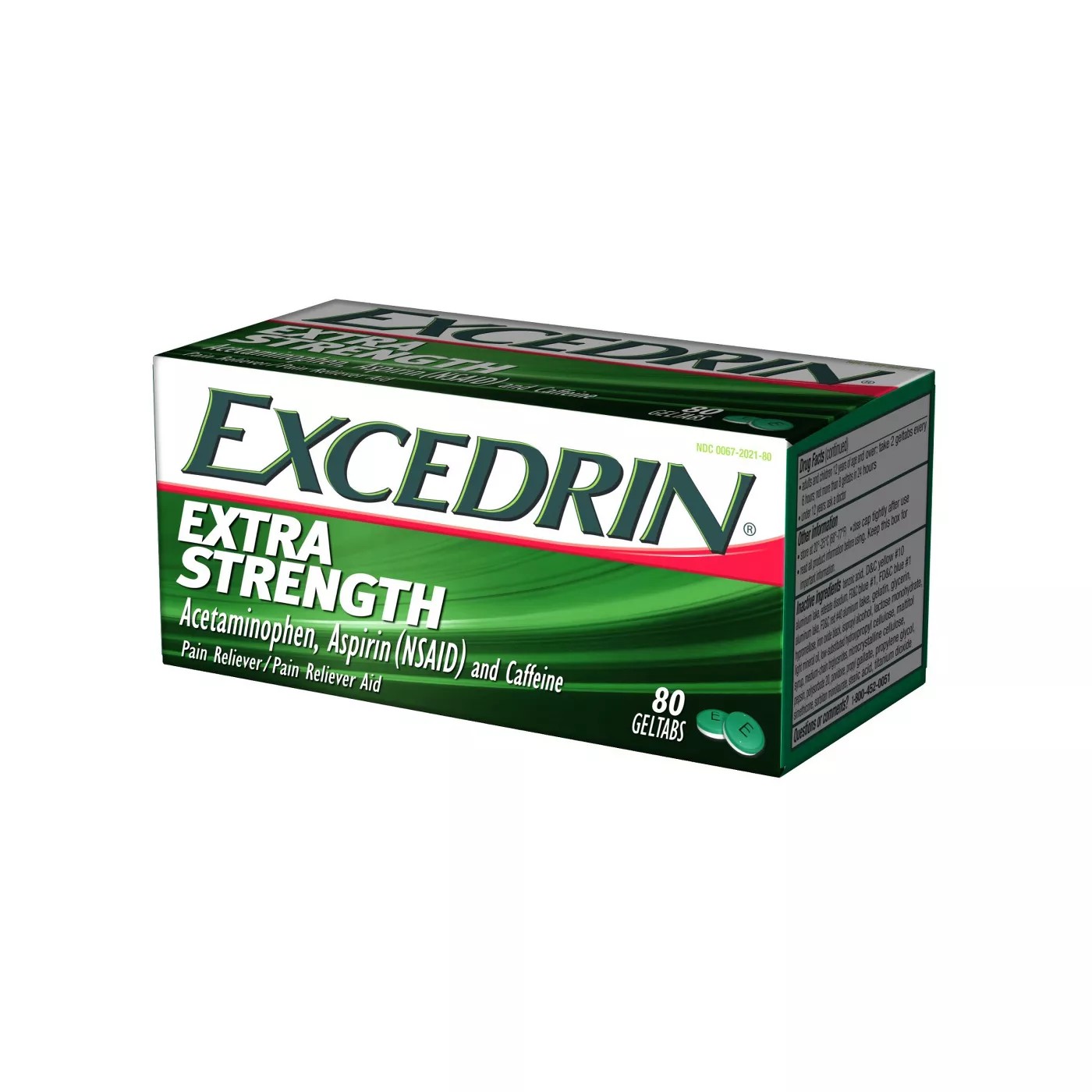 ยาบรรเทาอาการปวดสูตรเข้มข้นชนิดเจลแท็ป gsk Excedrin Extra Strength Geltabs (80 Geltabs)