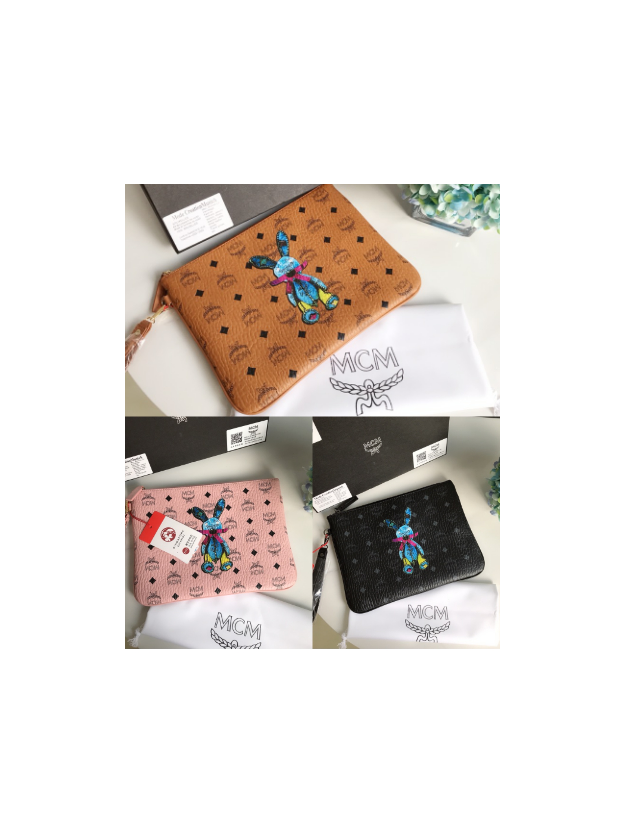 กระเป๋า mc clutch คลัช ลายกระต่าย 10 นิ้ว ใช้ได้ทั้งชายและหญิง