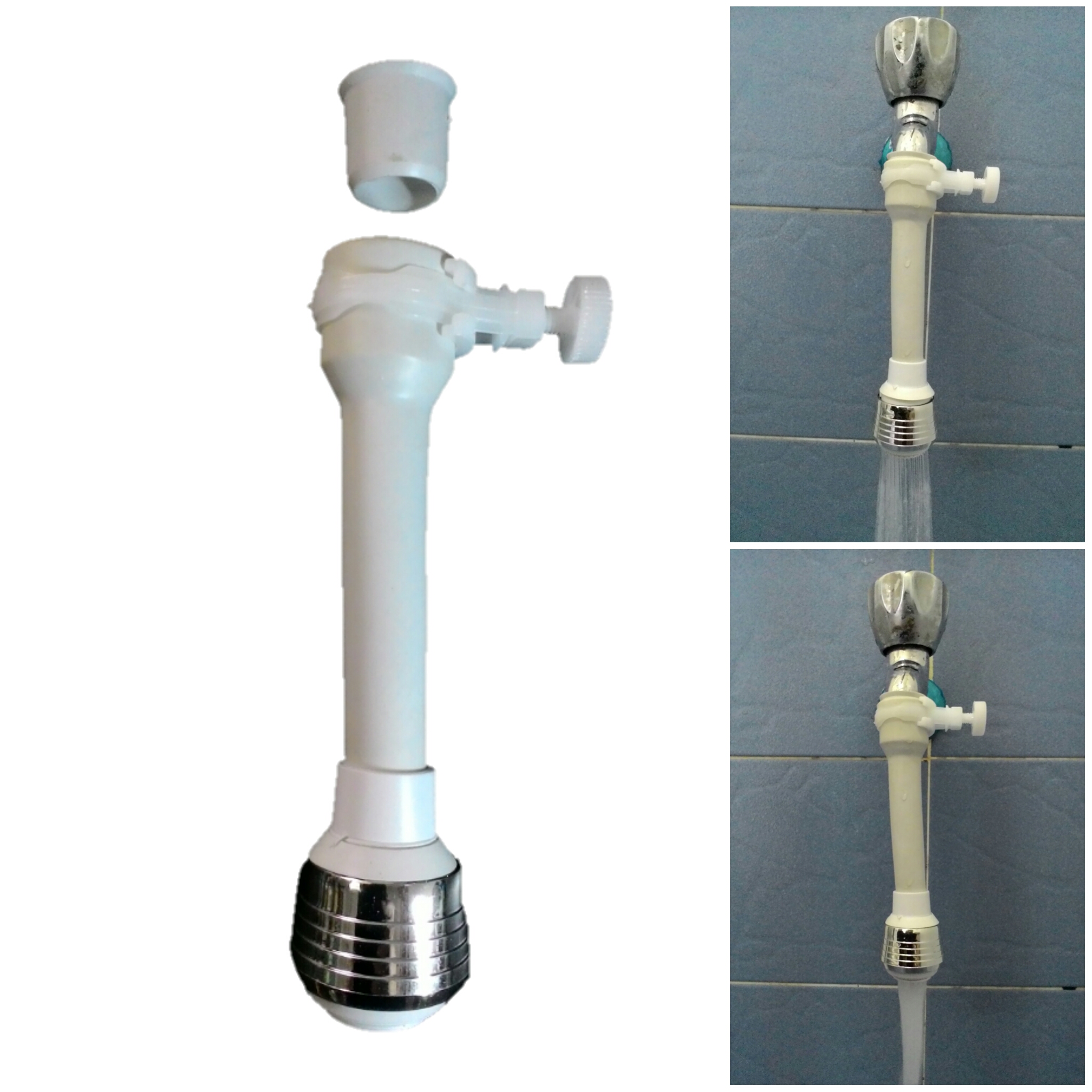 ฟิลเตอร์ต่อก๊อกน้ำปรับน้ำได้2แบบ