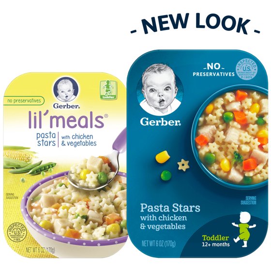 อาหารพร้อมทานสำหรับเด็ก Gerber lil' meals Pasta Stars with Chicken & Vegetables