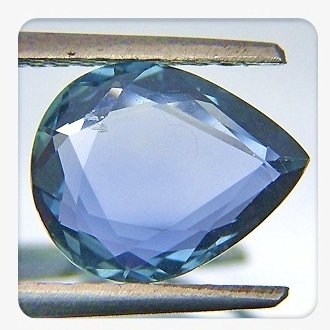 Uhheated Blue Sapphire Uhheated Blue Sapphire รูปหยดน้ำ เจียระไนแบบ 2 หน้าลักษณะ แบน & บาง หนัก 1.74 กะรัต สีน้ำเงิน สีหวานสวย