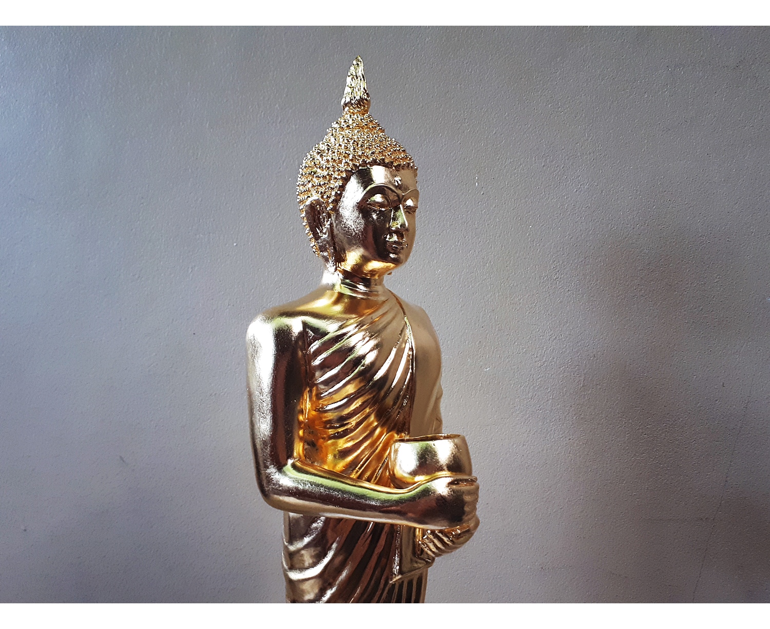 รูปหล่อ พระพุทธ หลวงพ่อไหลมาเทมา(สมเด็จองค์ปฐม ปางอุ้มบาตร อุดมสมบูรณ์มหาลาภ) - เนื้อทองเหลือง ปิดทองแท้ (องค์ใหญ่ขนาดตั้งบูชา สูง26นิ้ว) ปี2563 #รับประกันแท้ - หลวงพ่อเล็ก วัดท่าขนุน เป็นประธานปลุกเสกอฐิษฐานจิต