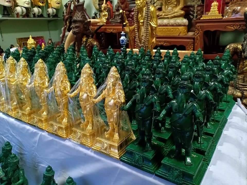 รูปหล่อ พระพิฆเนศ เนื้อโละทองเหลือง สีเขียว(สีเขียวเหนียวทรัพย์ อุดมสมบูรณ์) (ขนาดสูง9นิ้ว) ปี2562 - #รับประกันแท้ #ปลุกเสกแล้วพิธีปลุกเสกในสายนาฎศิลป์