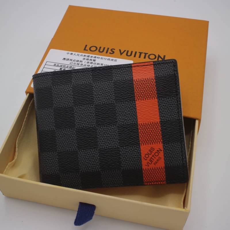 กระเป๋าสตางค์ l damier slender wallet ชาย ใบสั้น