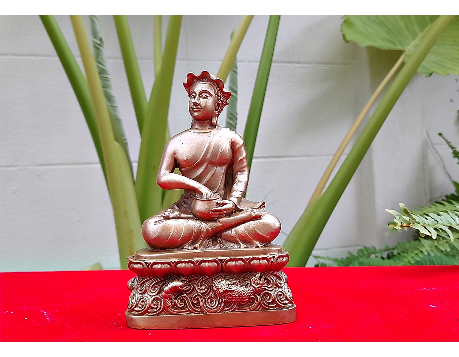 รูปหล่อ พระอุปคุต มหาลาภเรียกทรัพย์ ชนะอุปสรรค (หลวงพ่อบอกว่า#ให้เอาไปตั้งที่บ้านลาภจะได้เข้า) เนื้อทองเหลือง ปี2564 (ขนาด หน้าตัก 3นิ้ว ฐาน3นิ้วครึ่ง สูง5นิ้วครึ่ง) #ปลุกเสกแล้วรับประกันแท้ - หลวงพ่อบ๊ะ วัดโพธิ์ลังกา