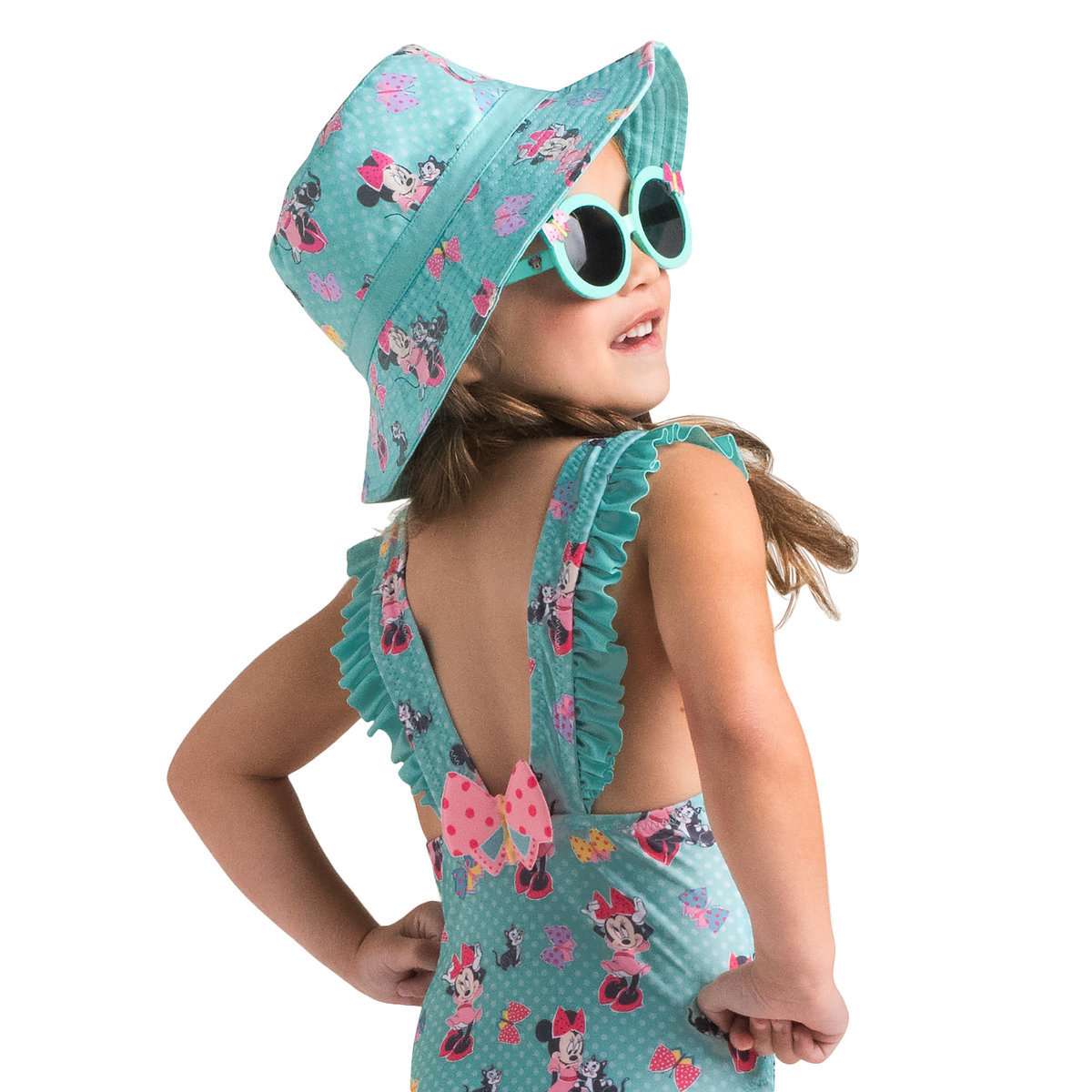 ชุดว่ายน้ำสำหรับเด็ก Disney Swimsuit for Girls (Minnie Mouse and Figaro)