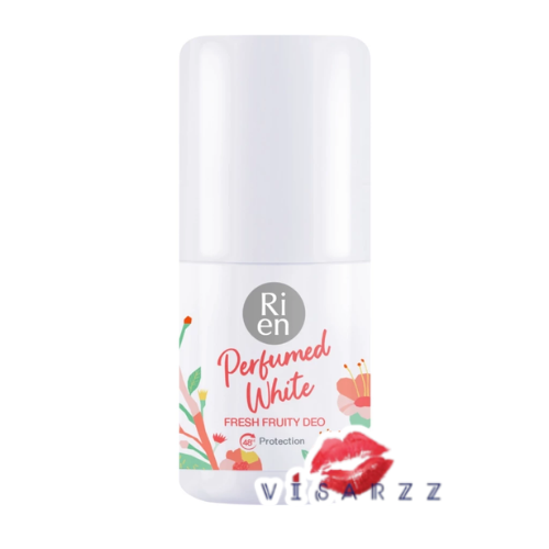 (สีส้ม) Ri en Perfumed White Fresh Fruity Deo 30mL ริ เอ็น เพอร์ฟูม ไวท์ เฟรช ฟรุตตี้ ดีโอ โรลออนลดกลิ่นเหงื่อ ระงับกลิ่นกาย กลิ่นหอม สดชื่น วงแขนเรียบเนียนกระจ่างใส