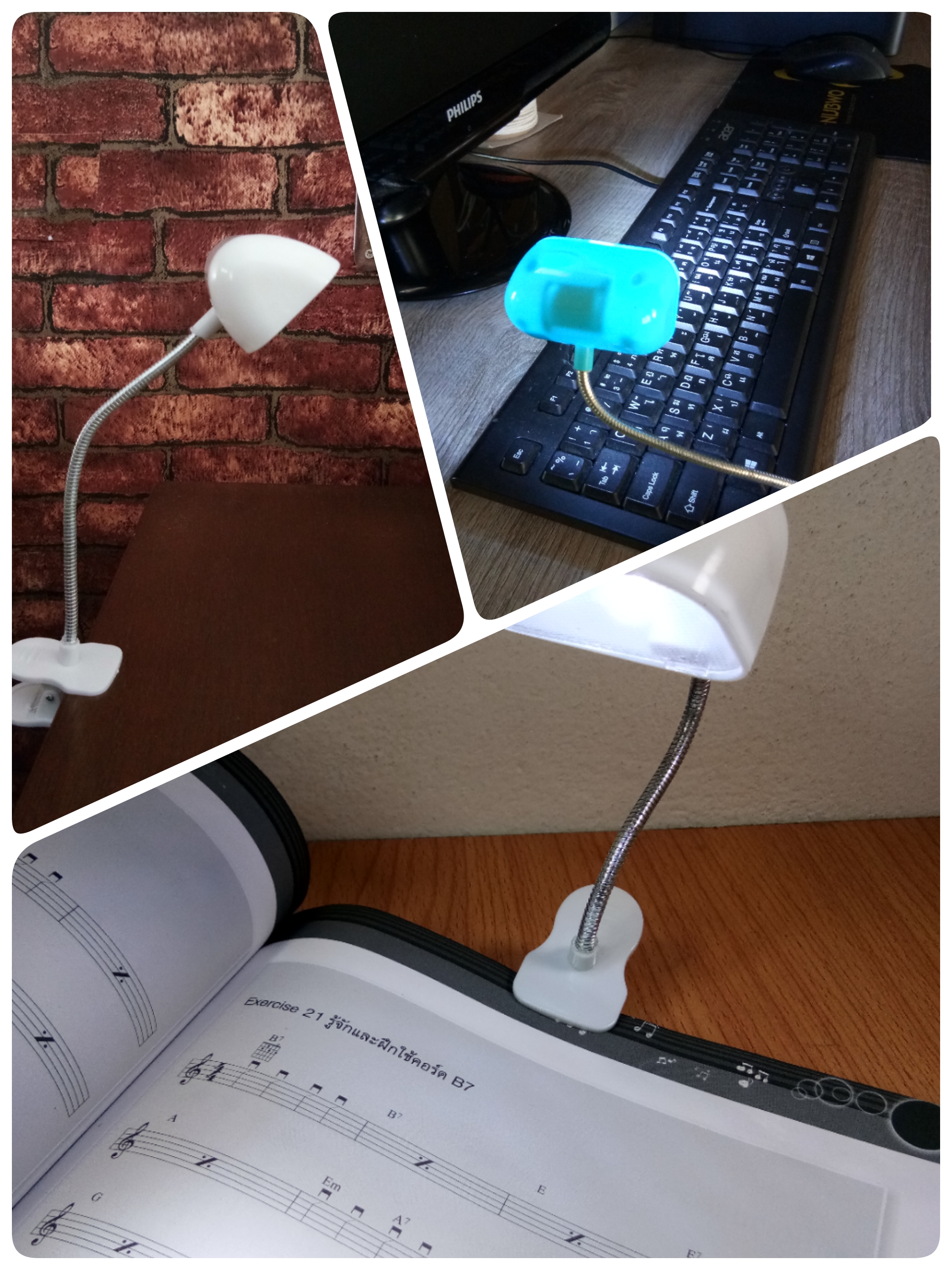 Cilp LED light โคมไฟหนีบอ่านหนังสือขนาดเล็ก