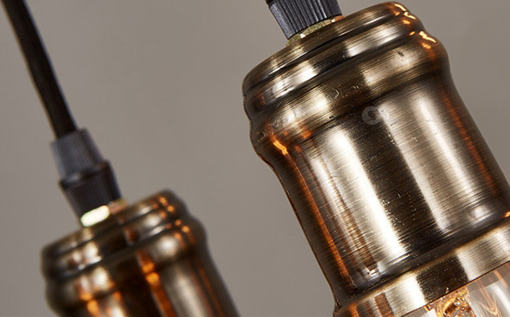 โคมไฟแขวนเพดานขอนไม้เรือพันสายไฟ 10 ดวง สไตล์ Retro industrial [FH-10]