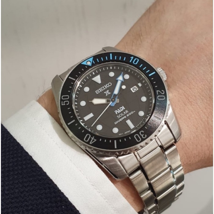 Karnvera Shop นาฬิกาข้อมือผู้ชาย Seiko Prospex Padi Solar Diver's 200m Special Edition Men's Watch SNE575P1