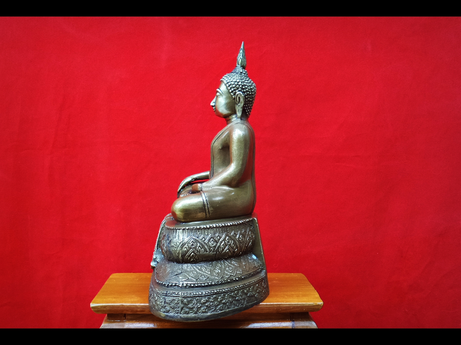 หลวงพ่อทอง วัดเขาตะเครา เนื้อ โลหะ ทองเหลืองรมดำ