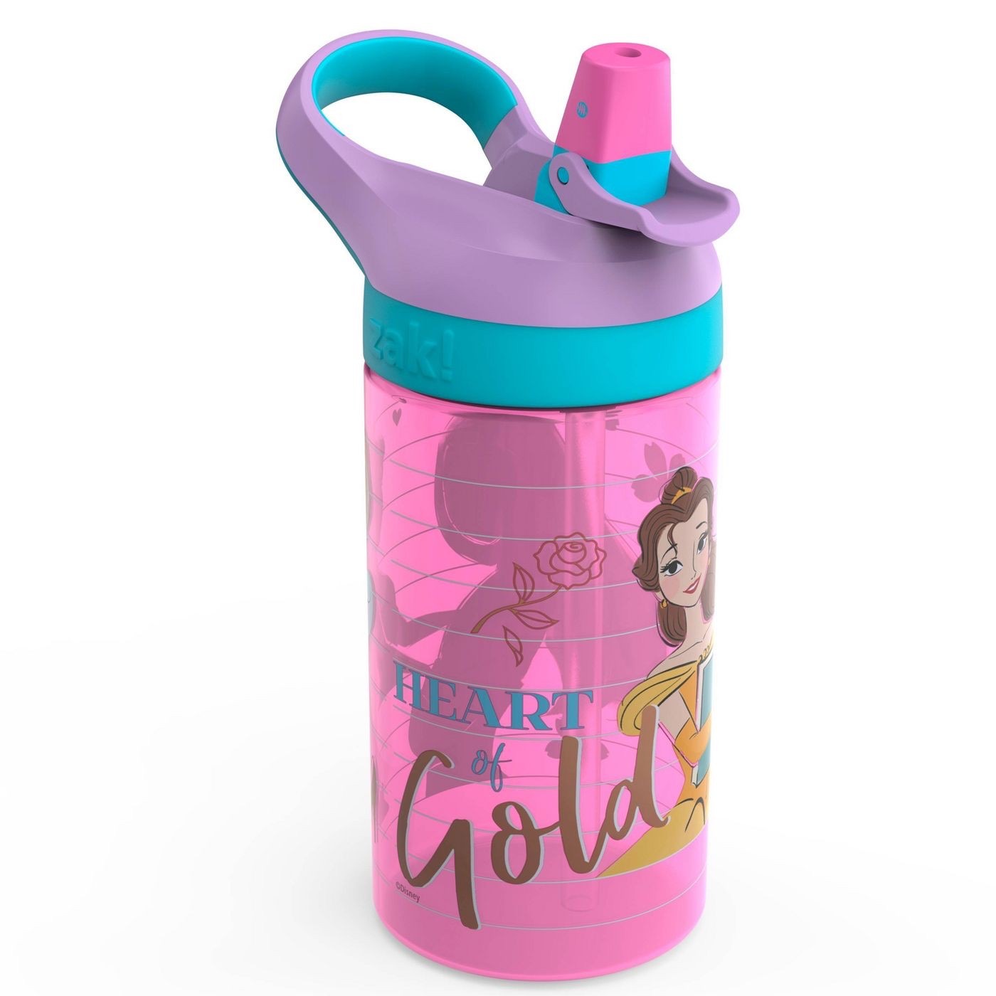 กระติกน้ำพร้อมหลอดดื่มสำหรับเด็ก Zak! Disney Princess 16 Oz. Water Bottle (2-Pack)