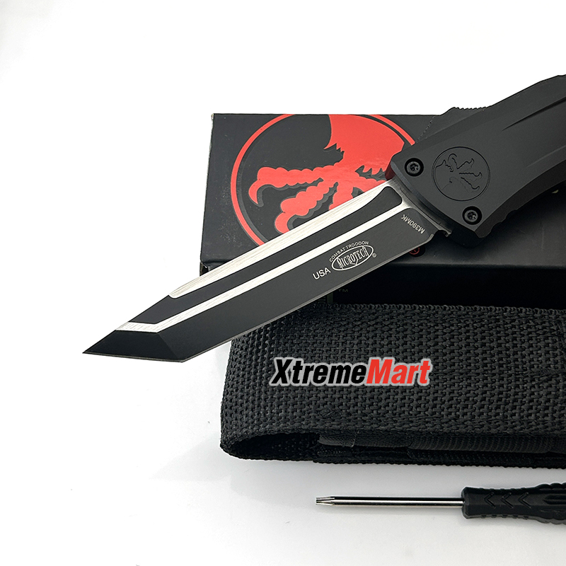 มีดสปริง Microtech Combat Troodon Gen3 (Gen III) ใบTanto สีดำ ด้ามดำ Tactical Knife