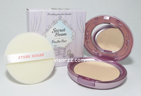(W13 - Natural Pearl Beige) Etude Secret Beam Powder Pact สำหรับผิวสองสี แป้งโปร่งประกายมีวิ๊งๆ Shimmer ให้ใบหน้าประกายผ่อง