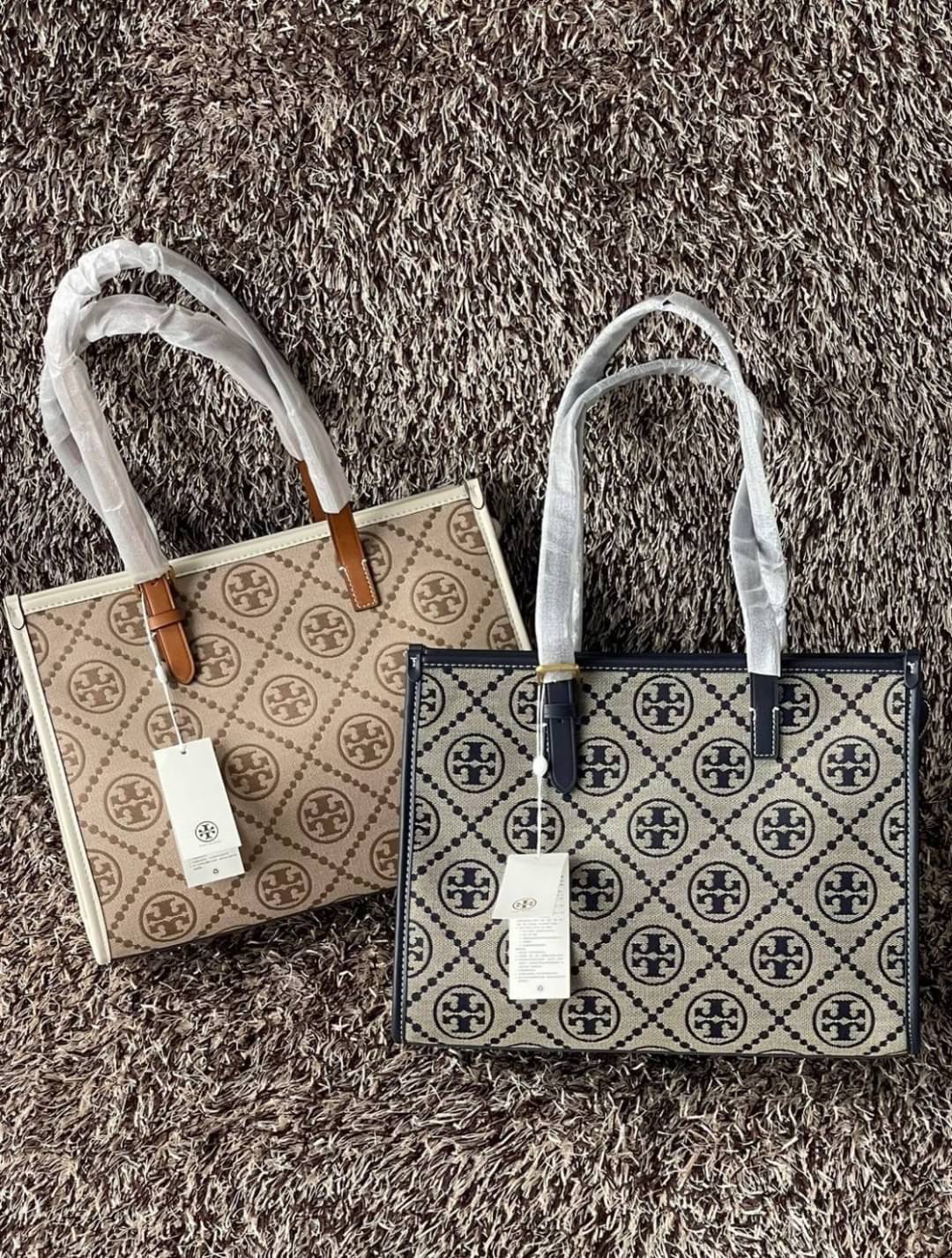 Tory Burch T Monogram Jacquard small Tote Bag (แอดไลน์ก่อนสั่งซื้อ)