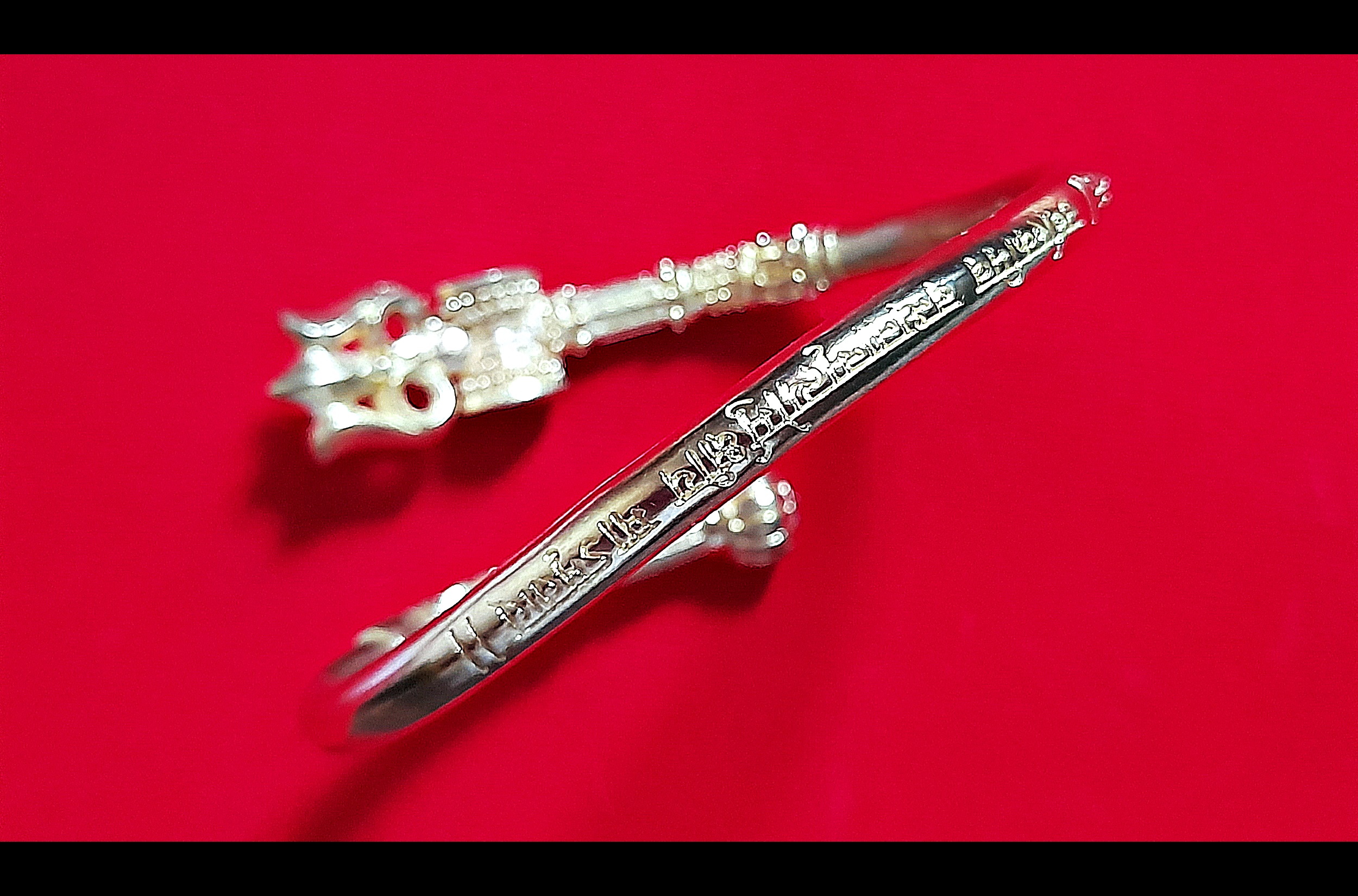 กำไล ข้อมือ ตรีศูล พระศิวะ (ขนาดฟรีไซด์ ปรับขนาดได้) เนื้อทองเหลือง