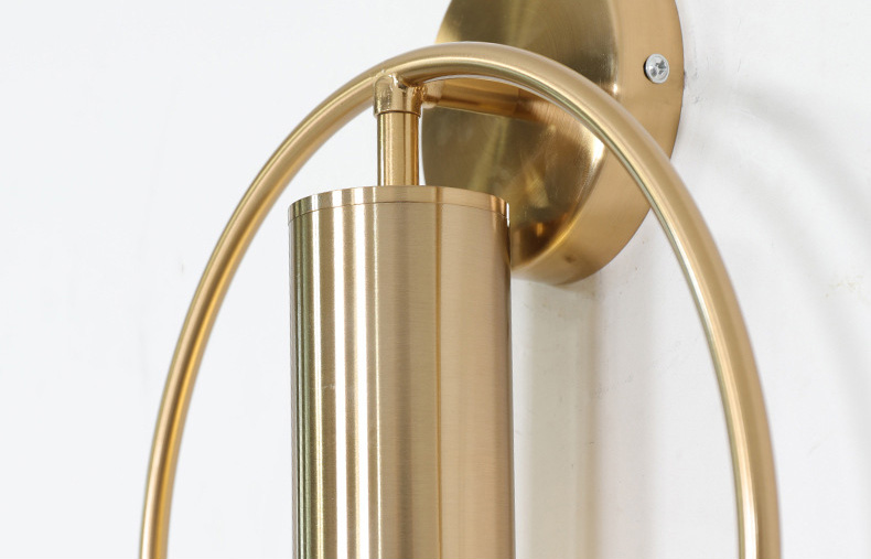 โคมไฟติดผนังภายในทรงกระบอกมีห่วงวงกลม 28x33cm [YY-0923]