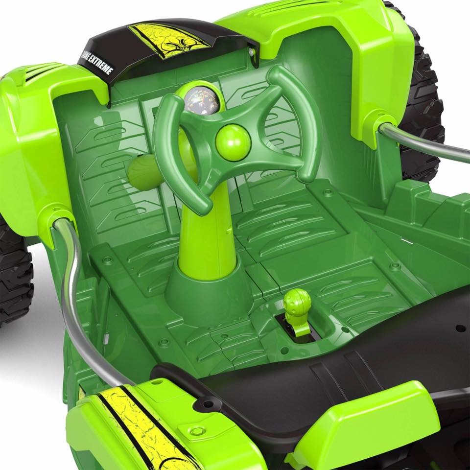 รถแบตเตอรี่ ATV คันยักษ์แบบ 2 ที่นั่ง Fisher-Price Power Wheels Dune Racer Extreme 12-Volt Battery-Powered Ride-On (Monster Green)