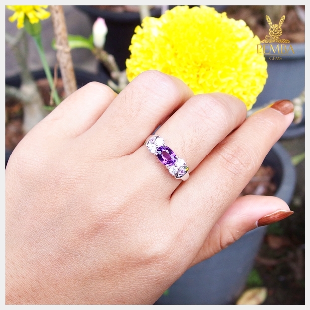 แหวนอเมทิสต์แท้ สีม่วงสด เพิ่มเสน่ห์จนคนรอบข้างต้องเหลียวมอง