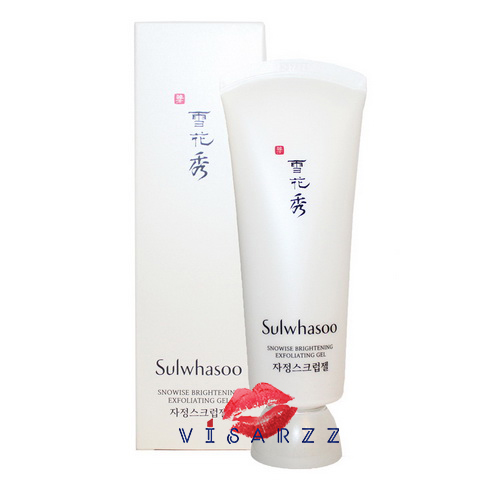 Sulwhasoo Snowise Brightening Exfoliating Gel 100mL สครับผิวหน้า กำจัดสิ่งสกปรก ผลัดเซลล์ผิวที่เสื่อมสภาพให้หลุดออกอย่างอ่อนโยน ให้ผิวขาวเนียนใสยิ่งขึ้น