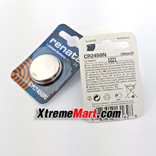 ถ่านกระดุม RENATA CR2450N 3V Lithium Button Cells Battery ของแท้ (ก้อนละ)