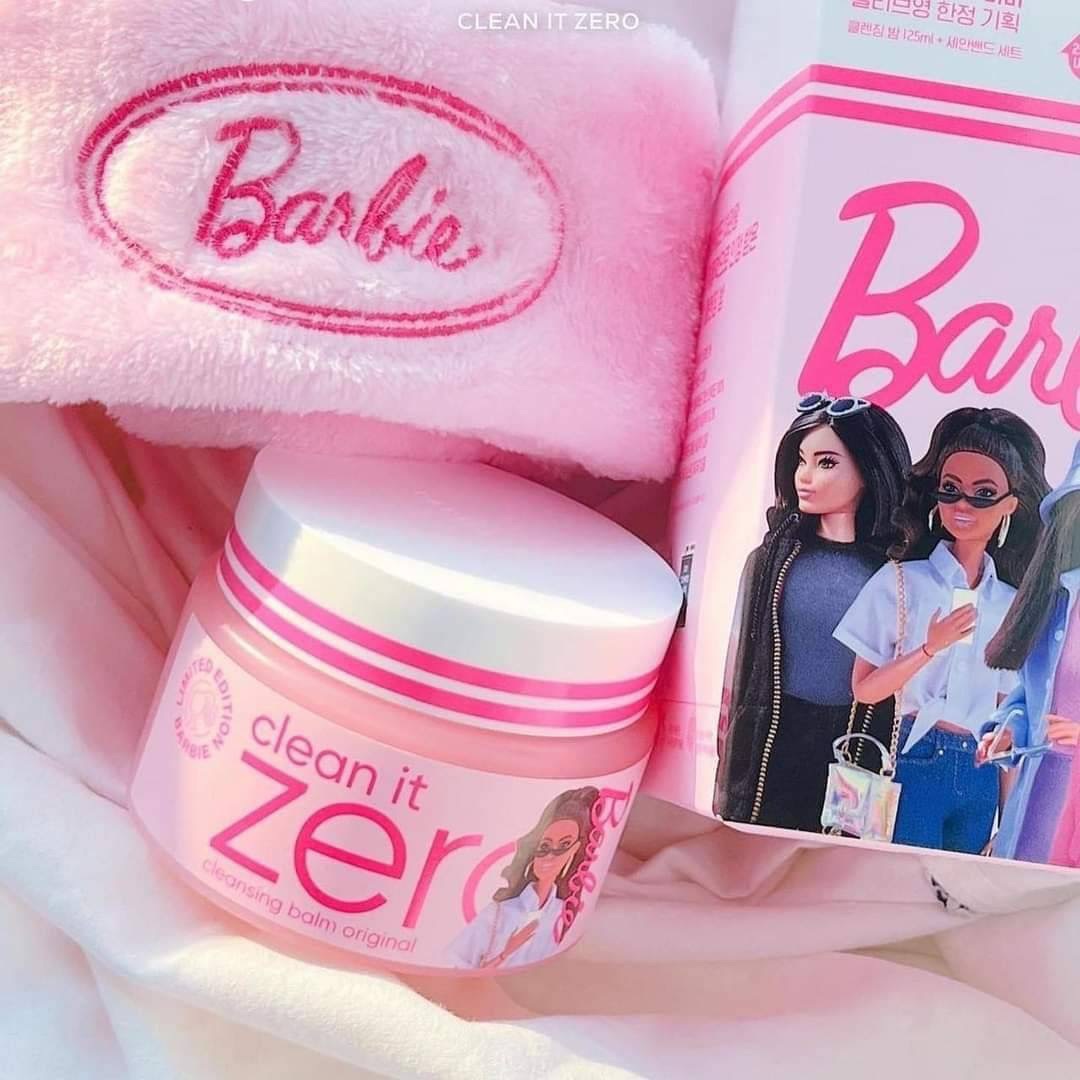 (ไซส์ใหญ่ 125mL + แถมผ้าคาดผม Barbie) Banila Clean It Zero Cleansing Balm คลีนซิ่งบาล์มเนื้อเชอร์เบทสุดฮิตที่แทยอนเป็นพรีเซนเตอร์ เคลมว่าขายดีทุกๆ 3.1 วินาทีทั่วโลก