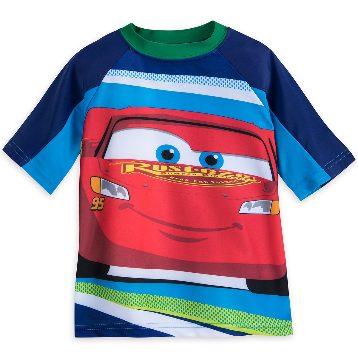 เสื้อและกางเกงว่ายน้ำสำหรับเด็ก Disney Rash Guard and Swim Shorts for Boys (Cars Lightning McQueen)