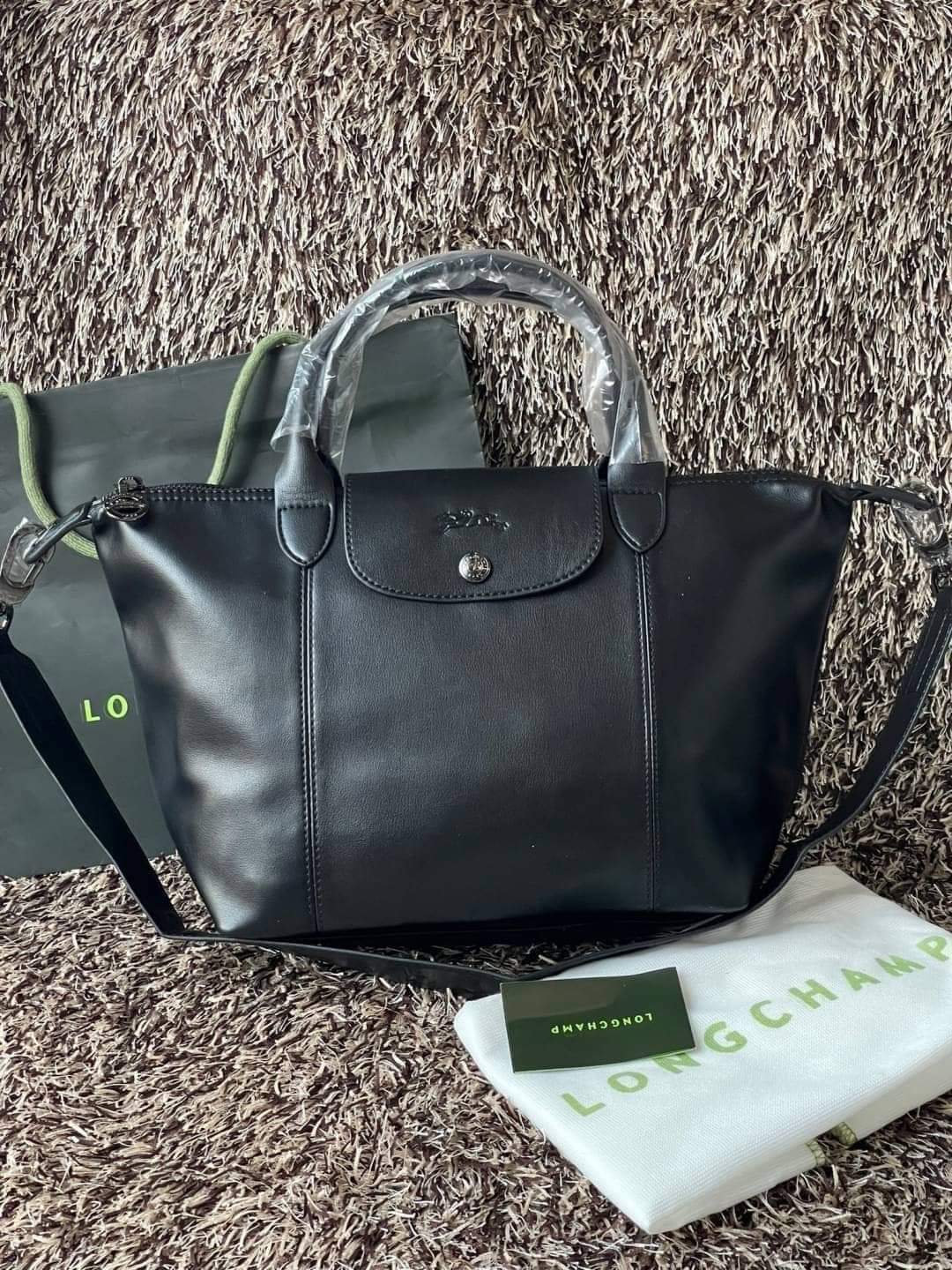 LONGCHAMP LE PLIAGE CUIR TOP HANDLE BAG S (แอดไลน์ก่อนสั่งซื้อ)