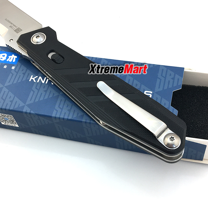 มีดพับ Sanrenmu รุ่น 1158 SRM-1158 ใบมีดสแตนเลส 8Cr13MOV ด้ามG10 สีดำ (เล่มละ)