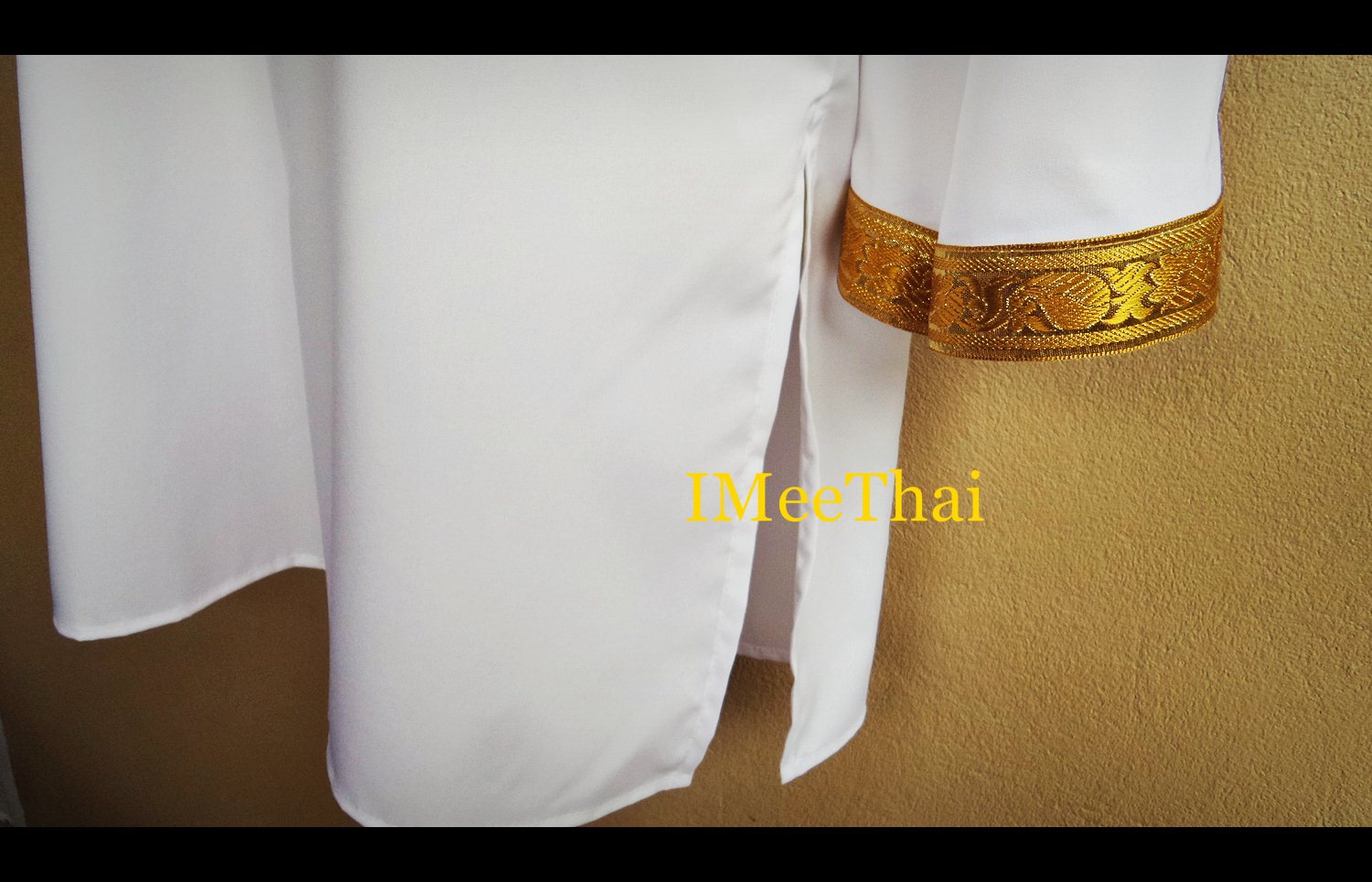 เสื้อขาว โอมตรีศูล พระพิฆเนศ พระศิวะ แบบขลิบแทบทอง