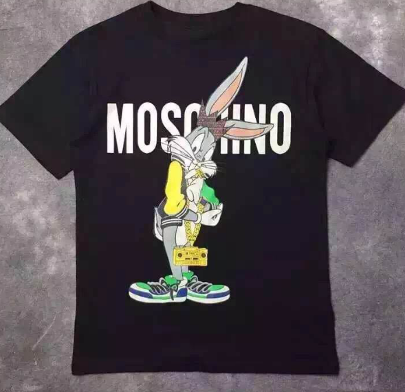 เสื้อยืด mos กระต่าย bunny size s m l สีขาวและดำ