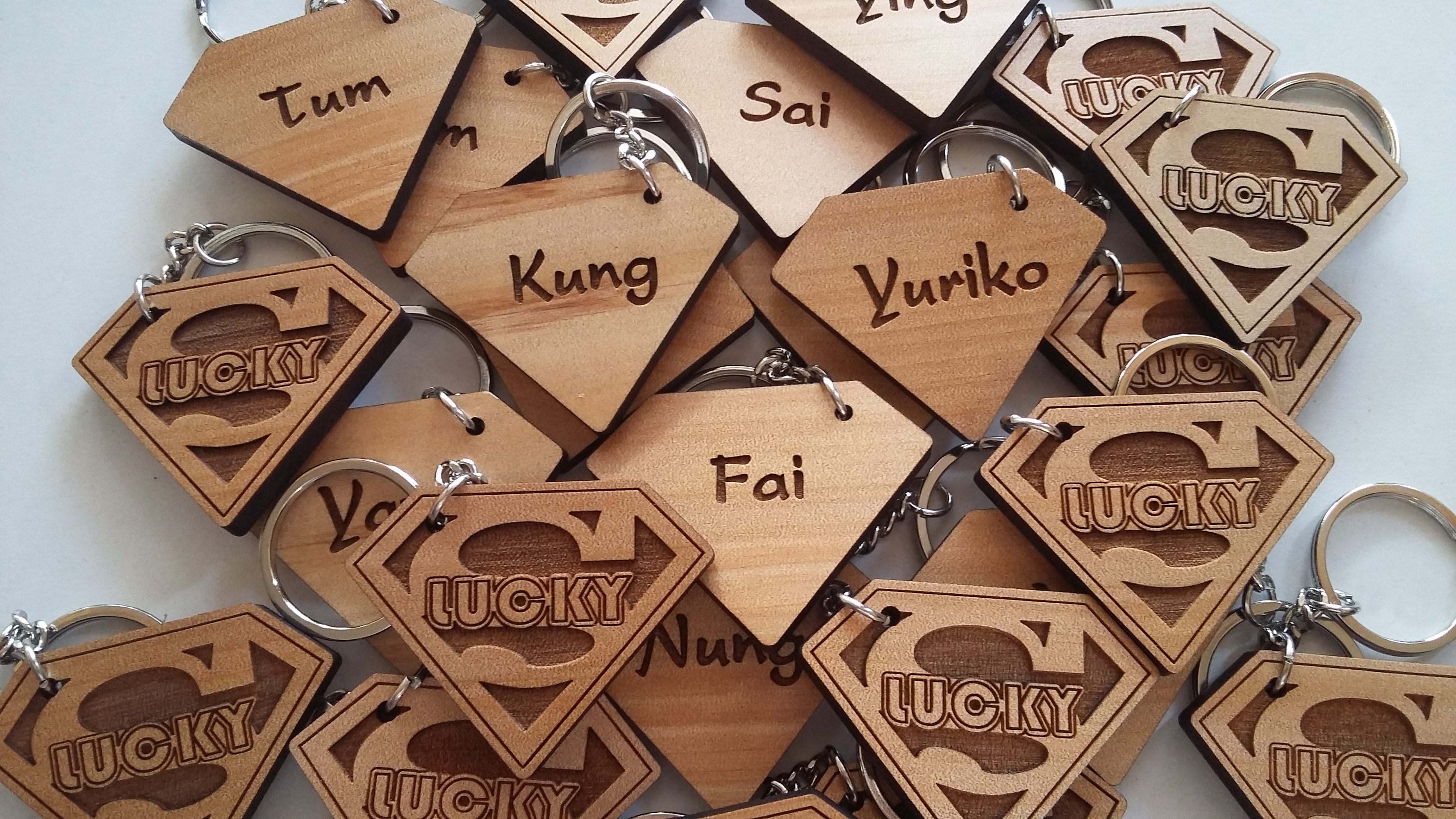 พวงกุญแจไม้ พวงกุญแจที่ระลึก - ของที่ระลึกขอบคุณ